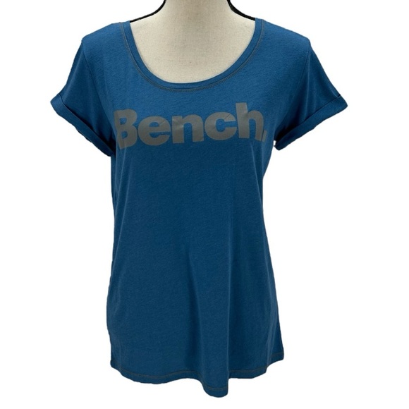 Bench Tops - Bench Women's Short Sleeve Crew Neck Logo Print T-Shirt - Blue - size Small